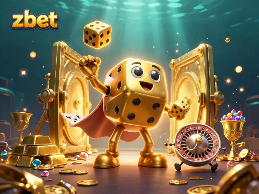Engage with the excitement of zbet as cartoon dice and a roulette ball character showcase dynamic casino elements.