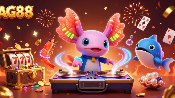 Experience the excitement of AG88 casino adventure with vibrant underwater elements and dynamic 3D characters.