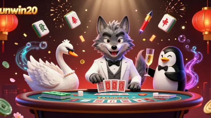 Engage with sunwin20's live baccarat experience featuring charming characters at the gaming table.